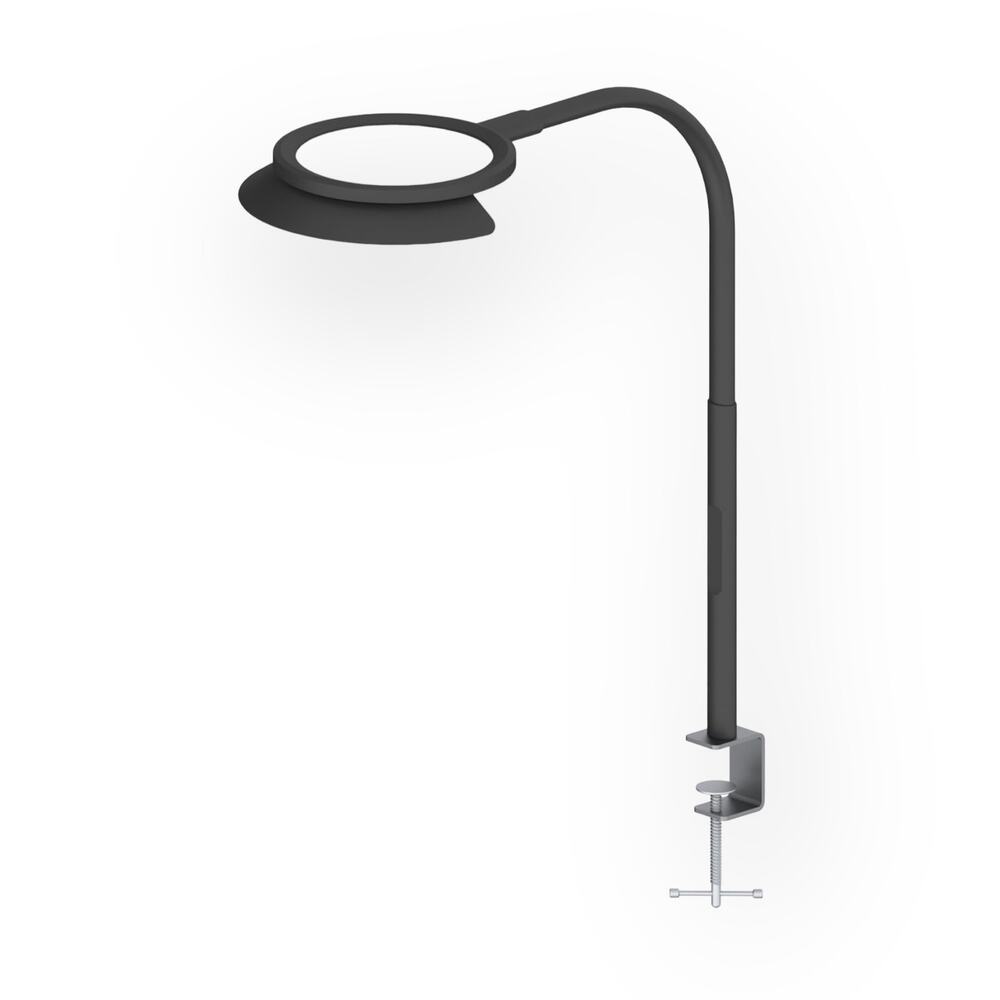QINER LED Desk Lamp, Clamp Lamp, Touch Control Table Lamp with Sunshade